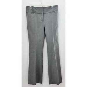 Express Editor Grey Work‎ Career Office Pants Capsule Wardrobe Straight Leg 4R